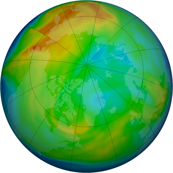 Arctic ozone map for 23 December 2005
